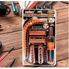 Викрутка з набором біт та головок у блістері - 43 предмети для вашого зручного ремонту